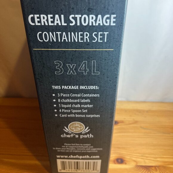 Chef's Path Cereal Containers Storage Set, Airtight Food Storage Containers, Kit - Picture 2 of 4